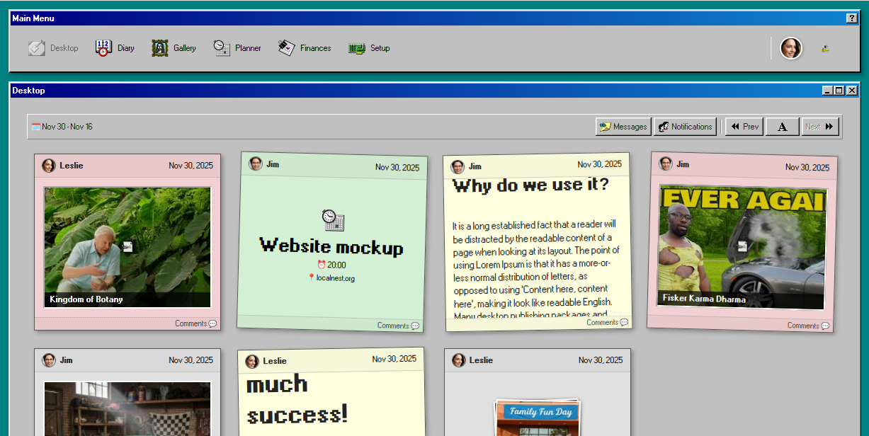 LocalNest Interface Overview